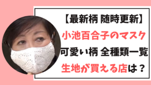 【最新】小池百合子のマスク全柄/生地が買える店まとめ!